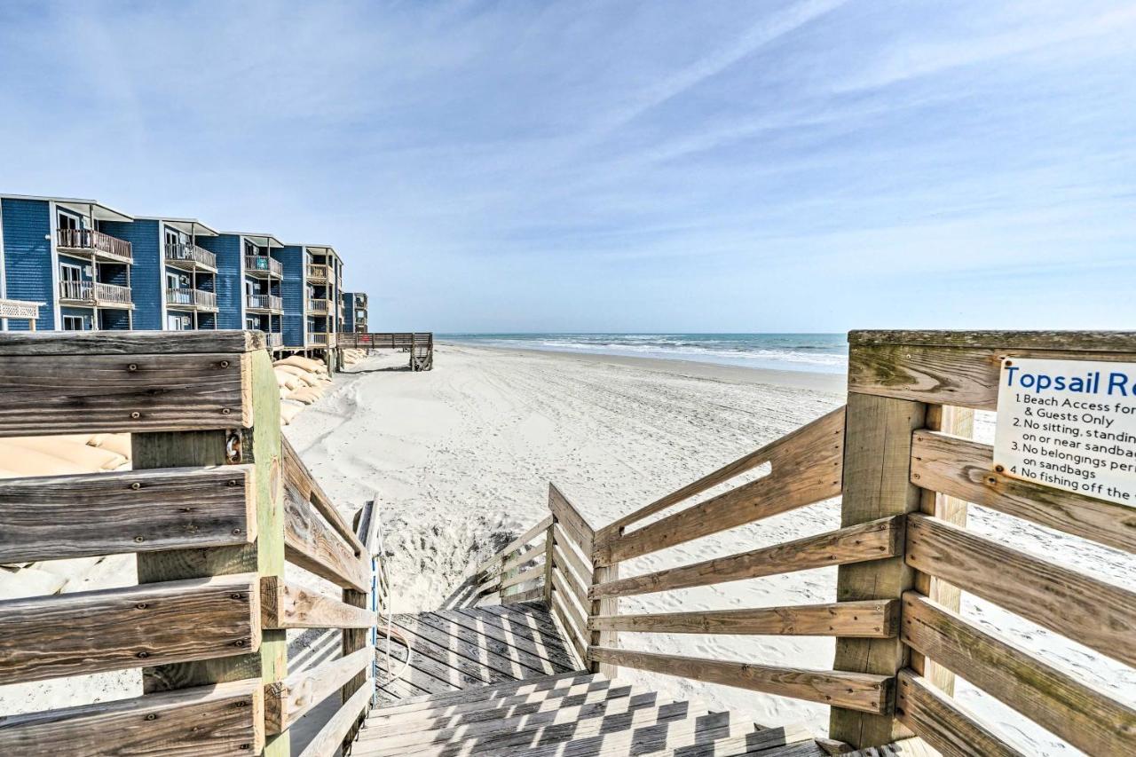 North Topsail Condo - Steps To Beach! Норт Топсейл Бийч Екстериор снимка